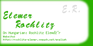 elemer rochlitz business card